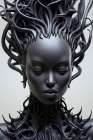 Alien black woman. AI Generated. Art Print